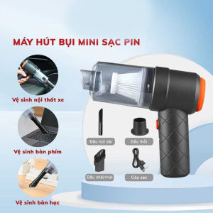 Máy Hút Bụi Không Dây Lực Hút Siêu Mạnh Máy Thổi Bụi Cầm Tay Công Suất 120w Sạc USB 2in1 Đa Năng Tiện Dụng TIDO TIDO