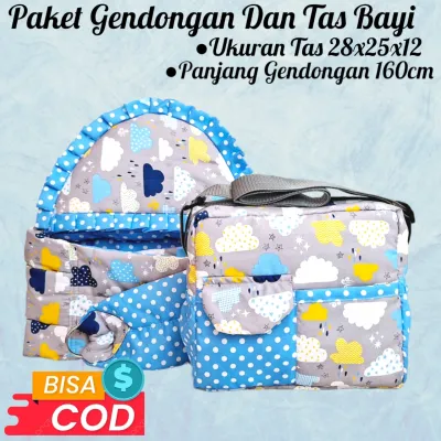 Paket hemat 2 in 1 tas bayi dan gendongan bayi