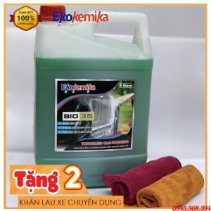 Dung dịch rửa . Nước nửa xe bọt rửa không chạm cao cấp nhập khẩu chính hãng từ Italy Ekokemika - Bio 35 làm sạch mọi vết bẩn dầu mỡ đất đỏ bám lâu ngày . Tặng kèm 02 khăn Microfiber siêu mịn