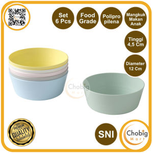 CHOBIG Mangkuk Makan Anak PREMIUM / Mangkok Plastik Warna Warni Pastel / Baby Bowl
