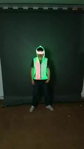Hot Sale led Glowing hooded vest colorful fiber optic vest Halloween Christmas and electronic music festival outfit dazzling and vibrant