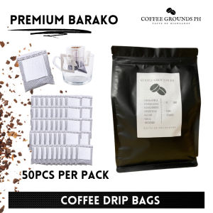 Premium Barako Drip Bag Coffee 50pcs | 13g Single-Serve Barako Brew Instant Pour Over Drip Bags | Coffee Grounds PH