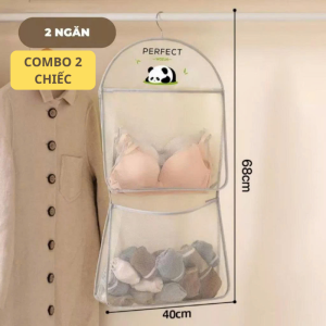 Túi đựng đồ lót tất vớ túi lưới đựng đồ đa năng có móc treo tủ quần áo để đồ dùng cá nhân tiện lợi gọn gàng