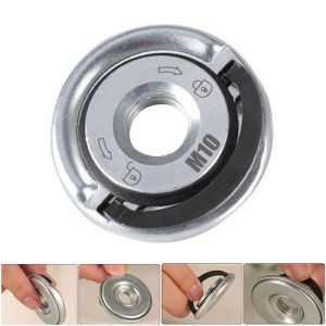 1 Chiếc Đai Ốc Tự Khoá Tháo Lắp Nhanh Cho Máy Mài Góc Ren M10 Có Chốt Xoay Bằng Tay Tự Khoá Siết Chặt Đĩa Mài Mạnh Mẽ