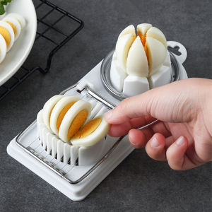 Stainless Steel Fruite Egg Cutter Multifunctional Cutting Egg Slicer Kitchen Two in One Egg Cutter