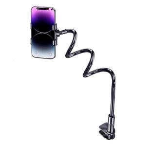 Adjustable Gooseneck Phone Holder with Flexible Arm Flexible Bedside Phone Mount Clamping for Bed Desk Clamp Mount