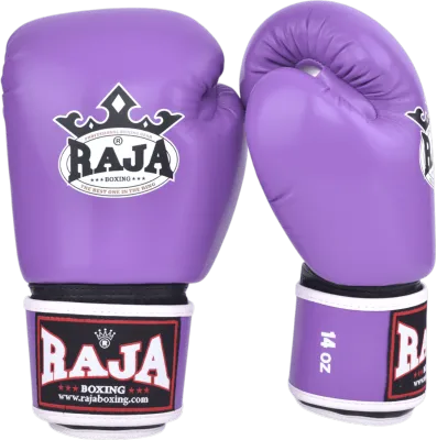 นวมชกมวยหนังแท้ นวมมวยไทย นวมราชา ถุงมือ นวมต่อย RAJA BOXING Gloves Model 1 Leather (หนังวัวแท้ 100%)