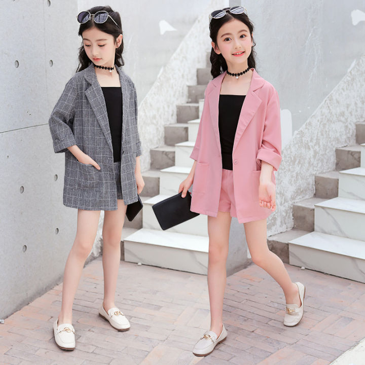 Kids pink blazer best sale