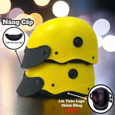 [TẶNG TEM BIKER] Nón Bảo Hiểm Kiểu Dáng Nón Sơn Nửa Đầu 1/2 - Mũ Bảo Hiểm Nửa Đầu - Màu Sơn Nhám - Có Lỗ Thông Gió