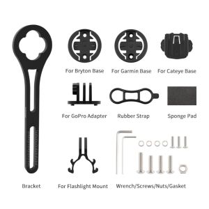 OOG Expansion Slot Bike Code Table Holder Aluminum Alloy Three Bases Multifunctional Mount Adapter Bike Accessories Universal Computer Extension Bracket for Bryton Base Accessories