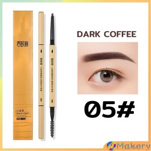 Makery Natural Waterproof Lasting Eyebrow Pencil with Brush Double Heads Eyebrow Pencil