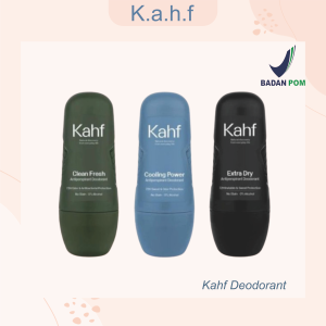 Kahf Roll On Antiperspirant Deodorant deodorant cowok anti bau ketek badan biru hitam hijau