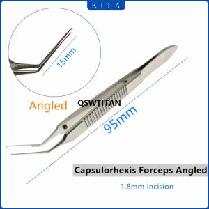 คีมแคปซูลอเร็กซิสสแตนเลสขนาด 1.8 มม. สำหรับทำแผลเล็ก คีมแคปซูลอเร็กซิส Utrata เครื่องมือจักษุขนาดเล็ก