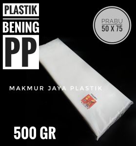 [ PP PRABU 50 X 75 ] KANTONG PLASTIK KEMASAN MAKANAN PP BENING 50 X 75