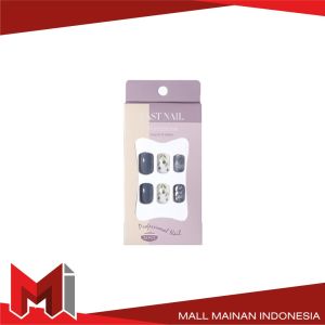 MallMainan-K154 Kuku Palsu Motif Wanita 24pcs Free Sticker Lem Motif Cantik Kekinian / Set Nail Art Kuku Palsu Pengantin Fashion Korea / Glossy Fake Nails Wedding Graduation Women Import
