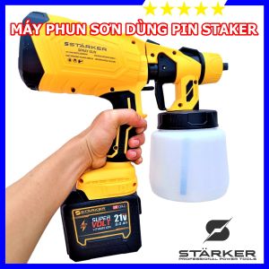 Máy phun sơn không dây máy phun sơn pin 21V có hộp đựng 700ml STARKER công nghệ Đức