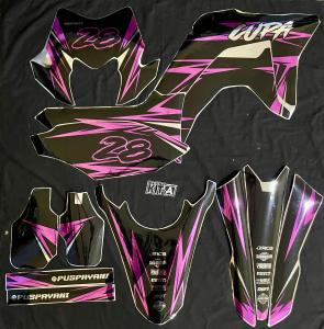 Decal Honda CRF 150L premium Decal Crome silver CRF hitam ungu D-I2-020 I2-065 D-I2-1459