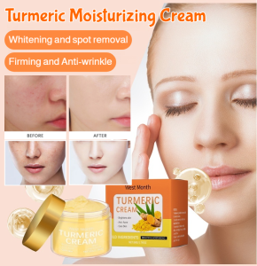 Turmeric Moisturizing Cream Lighten Fine Lines Remove Black Spots Acne Skin Brightening for All Skin Types