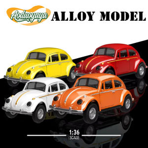 Aoduoyaya 1:36 Classic Retro Beetle Alloy Toy Car Model Metal Diecast Decor Pull Back Car Kids Boys Toy Gift