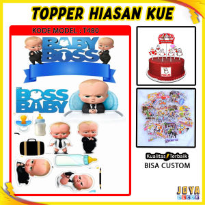 TOPPER KUE KARAKTER BOS BABY  TOPPER CAKE BOSS BABY  TOPER HAPPY BIRTHDAY  HIASAN KUE KARAKTER TT480