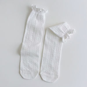 💖LH Shoes💖ถุงเท้าลูกไม้สีขาวผู้หญิง ถุงน่องญี่ปุ่น jk lace บางสไตล์ฤดูร้อน สวมใส่สบาย