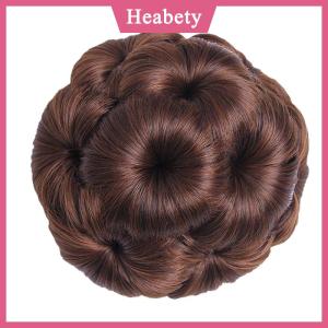 Heabety  Tổng hợp tóc Bun chín hoa nụ Tóc Giả Túi tóc clip cho phụ nữ ponytail Claw Clip sống động như thật hairpiece công cụ tạo kiểu