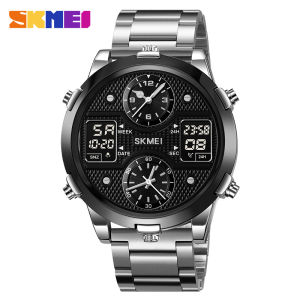 Jam Tangan Pria 3 Tampilan Waktu Original SKMEI 2212 Diameter Besar Anti Air
