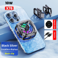 X76 Pro Phone Radiator Icing Style Adjustable Magnetically Fixed Back Clip Digital Display Fast Cooling Semiconductor Mobile Phone Heat Sink Gaming Cooler. 