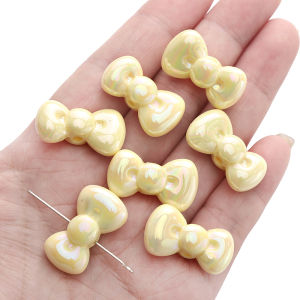 26x15mm Acrylic AB Color Bow Beads For Handmade Bracelet Necklace Earring Keychain DIY Craft Jewelry Making Accessories