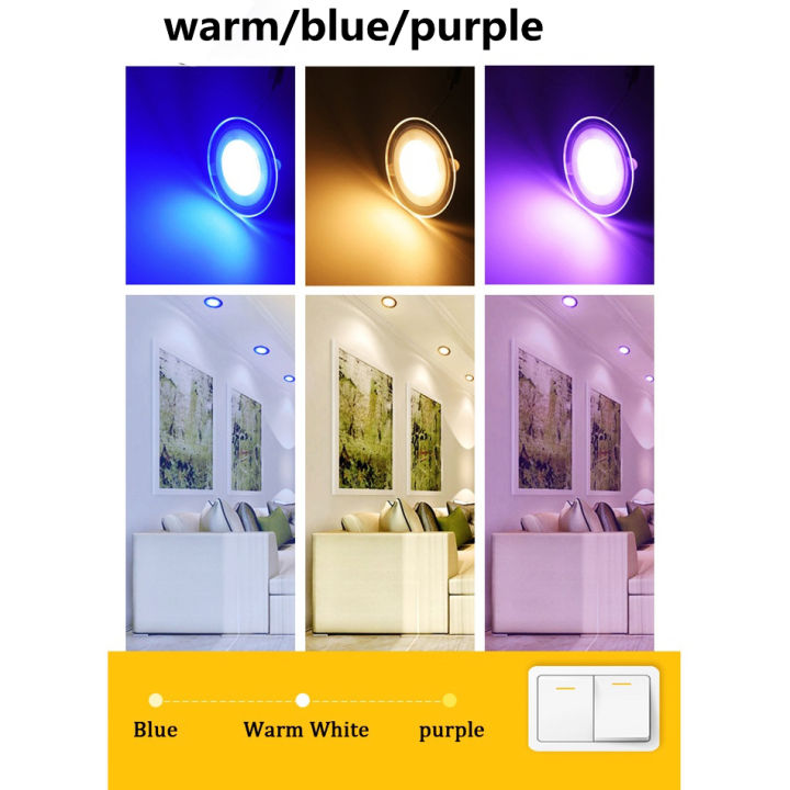 Tricolor%20Pin%20light%207W%20LED%20Downlight%20Ultra-Thin%20Ceiling%20Light%20%20Dimmable%20light%20Recessed%20Round%20%204in%20/5inch%20Panel%20Light%20Round%20Square%20Led%20Ceiling%20Lamp%20-%20Image%208
