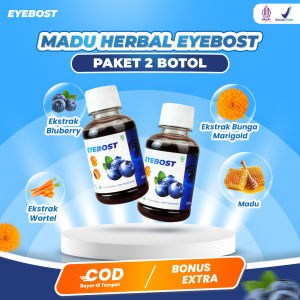 Eyebost 2 Botol - Suplemen dan VItamin Mata Eyebost Untuk Mata Minus Plus Silinder Katarak Glaukoma Mata Memerah Tak Kunnjung Sembuh