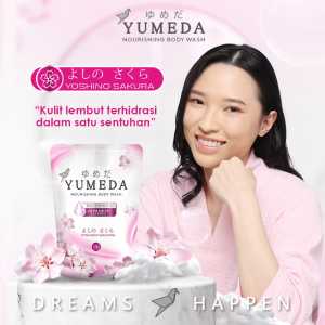 Yumeda Sabun Mandi Cair 85 Ml Kemasan Travel Pack Body Wash Nourishing Dengan Aroma Matsue Peony Akoya Pearl Dan Yoshino Sakura