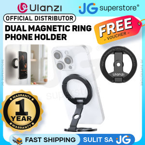 Ulanzi MA02 MagLock Dual Magnetic Phone Stand with 1/4"-20 Mounting Thread 12N Magnet Ring Foldable Carabiner Hook Mount for MagSafe Smartphone Holder | M067 / C118 | JG Superstore