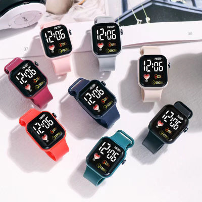 Đồng hồ thông minh thể thao chống nước 10m KS với màn hình nhịp tim & bước, nhiều tùy chọn màu, dây đeo PVC, màn hình vuông, pin 2 năm