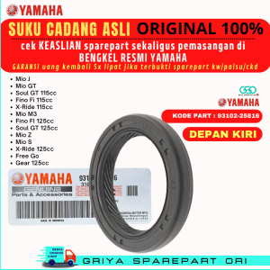 Seal kruk Mio J Original Yamaha Sil kruk Mio m3 Ori Seal kruk depan kiri Soul GT Mio GT Sil Kruk Fino fi Original Sil kruk Xride Ori Seal kruk AS Mio Z S Free go Seal kruk Yamaha Gear