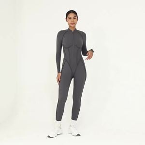 Womens Winter Yoga Jumpsuits Sports Fitness Hip-Lifting Slimming  Zipper Long-Sleeved Outdoor Gym Workout Bodysuits2026
