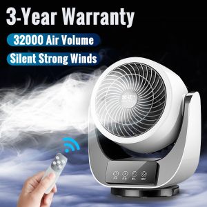 9 Inch Desktop Fan Turbo Technology Cooling Air Circulation Fan Kipas Edaran Udara Quiet Home Stand Fan 3 Speed Adjustable-COD