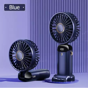 5 Modes handheld fan mini portable foldable small fan digital display office student small fan gift USB charging 6000mA battery