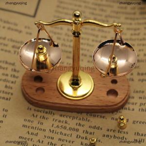 [COD] zhangyuqing Mini Vintage Balance Scales Ornament Miniature Accessories Antique Justice Scale Model Exquisite Home Decoration Kids Gift
