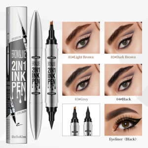 4 Colors Liquid Eyebrow Pen Long Lasting Eyebrow Tattoo Pen 4-splitted Head Eyebrow Tint Pen Gray Brown Eyebrow Makeup