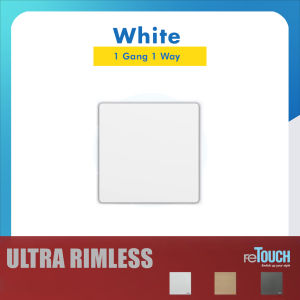 SIRIM Retouch Ultra Rimless Switch Socket White Matte Grey
