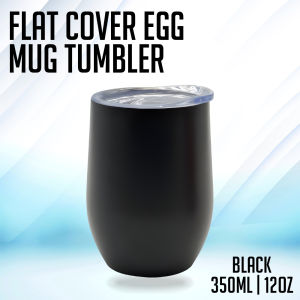 ProPRINTZ - Egg Mug Tumbler with Flat Lid - 12oz / 350ml for Hot & Cold Travel Mug