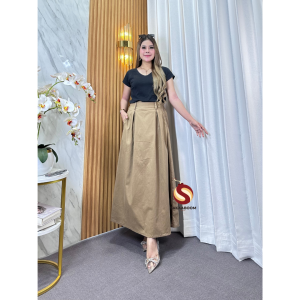 Sakaaboom Rok Lunar Flare Skirt/ Rok Cotton Twill korean Style