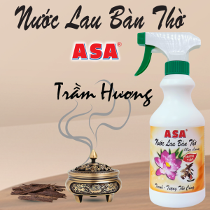 Nước lau bàn thờ ASA Hoa Lài Hoa Bưởi Trầm Hương – Thanh khiết trang nghiêm nơi thờ cúng - 300ml