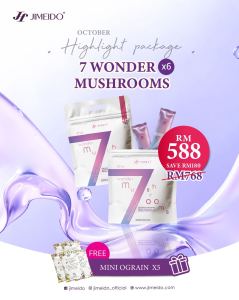 Oct Special Promo Jimeido7 WONDER MUSHROOMS x6 (save rm 180 + Free gifts)