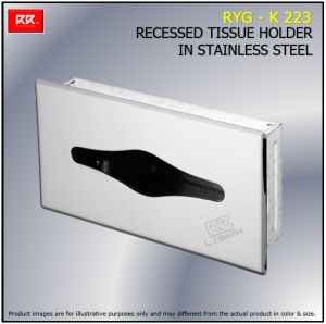 Recessed tissue holder in Stainless Steel - RYG - K223