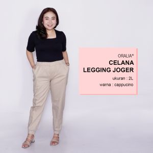 Celana Kerja Kantor Legging Joger / Celana Wanita Jumbo / Big size / Celana Kerja Seragam Wanita Big / Celana Bahan Wanita Formal Super Jumbo Kekinian