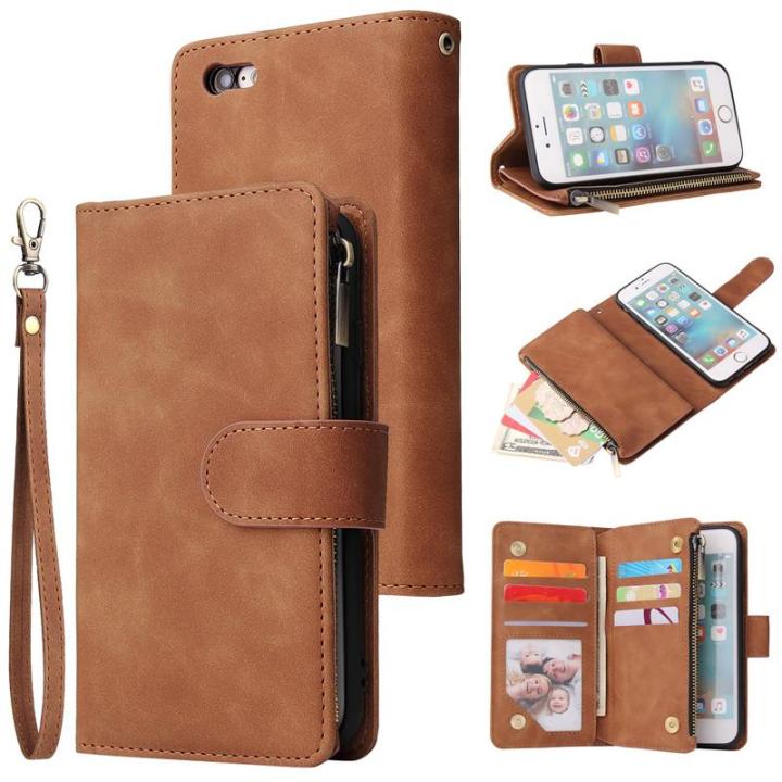 SLD For iPhone 6s Plus Vintage Flip Case For iPhone iPhone PU Leather  Card Slot Wallet Case