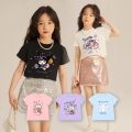 PRINCESS KESLI เสื้อยืดเด็กผู้หญิง เสื้อเด็กผ้า  เสื้อยืดแขนสั้นเด็กสไตส์เกาหลี สกรีนลายการ์ตูนน่ารักใส่ได้ทั้งหญิงและชาย. 