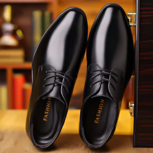 Mens Breathable Leather Shoes Black Soft Leather Soft Bottom Spring And Autumn Best Man Mens Business Formal Wear Casual Shoe